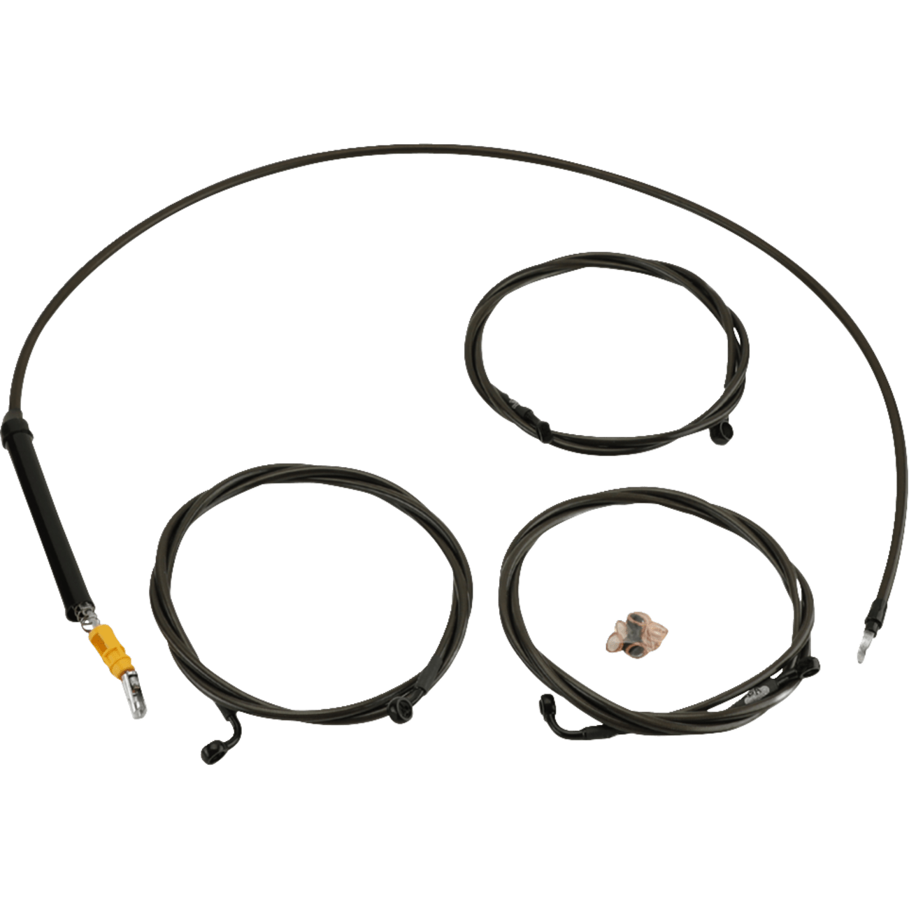 LA CHOPPERS Handlebar Cable/Brake Line Kit Stock Ape Hanger Handlebars Midnight LA8059KT08M