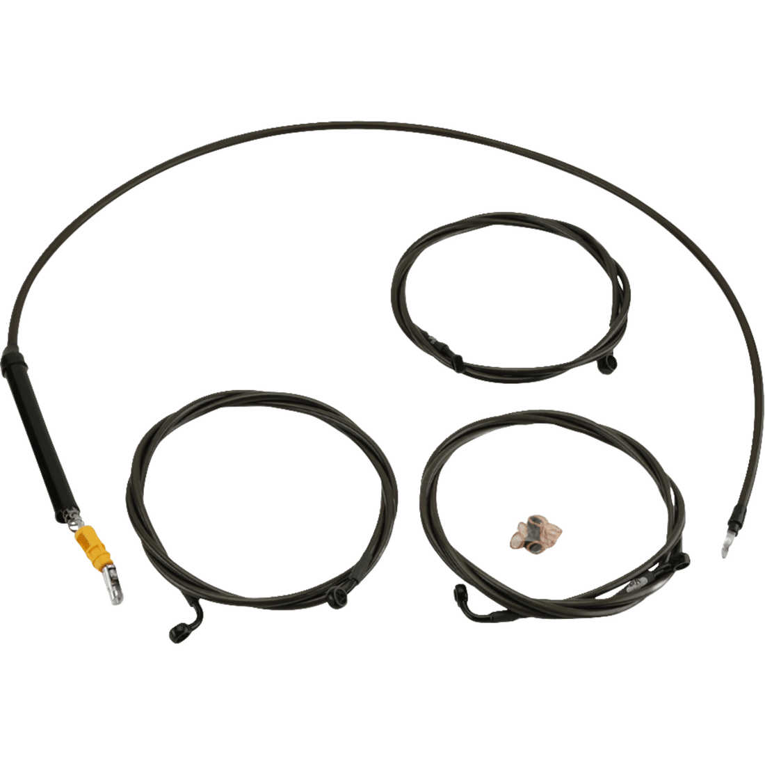 LA CHOPPERS Handlebar Cable/Brake Line Kit Stock Ape Hanger Handlebars Midnight LA8059KT08M