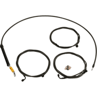 LA CHOPPERS Handlebar Cable/Brake Line Kit Stock Ape Hanger Handlebars Midnight LA8059KT08M