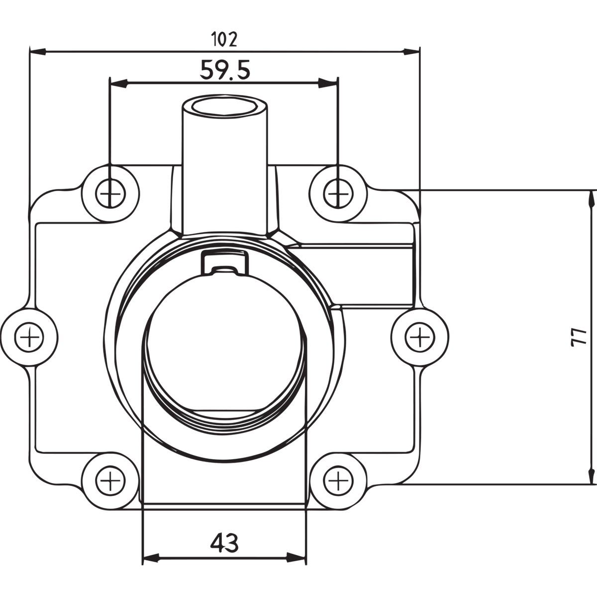 KIMPEX Carburetor Mounting Flange Polaris