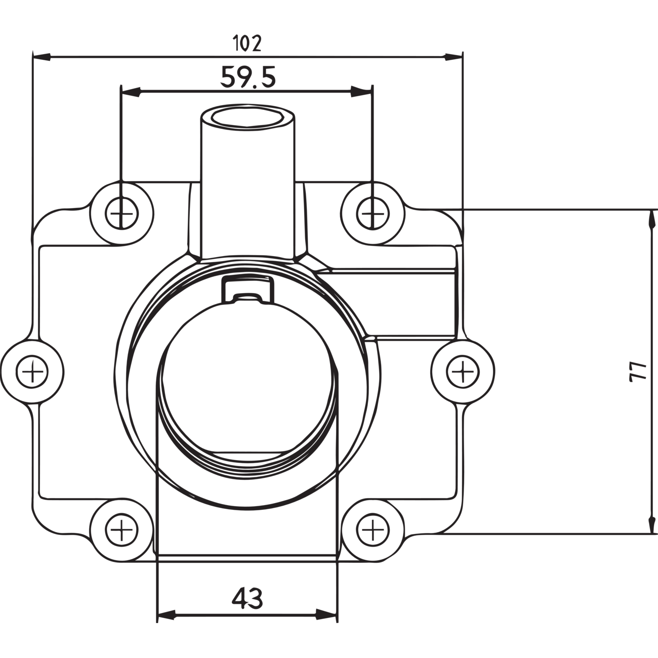 KIMPEX Carburetor Mounting Flange Polaris