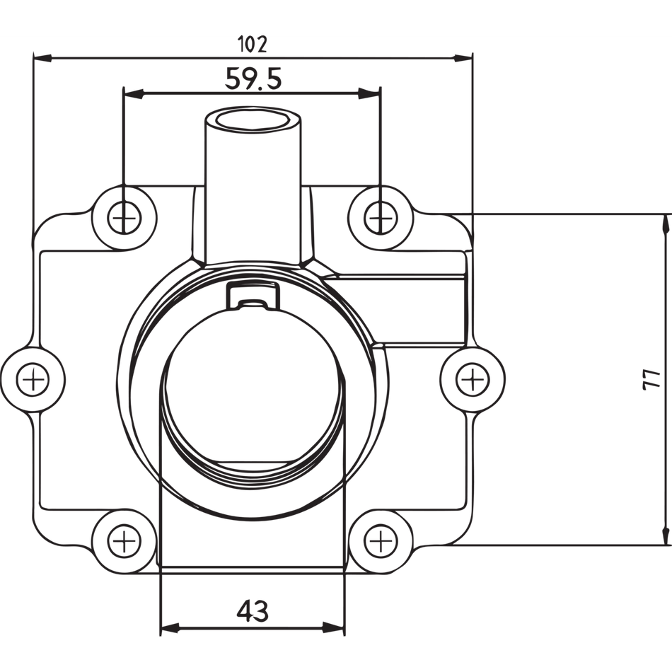 KIMPEX Carburetor Mounting Flange Polaris