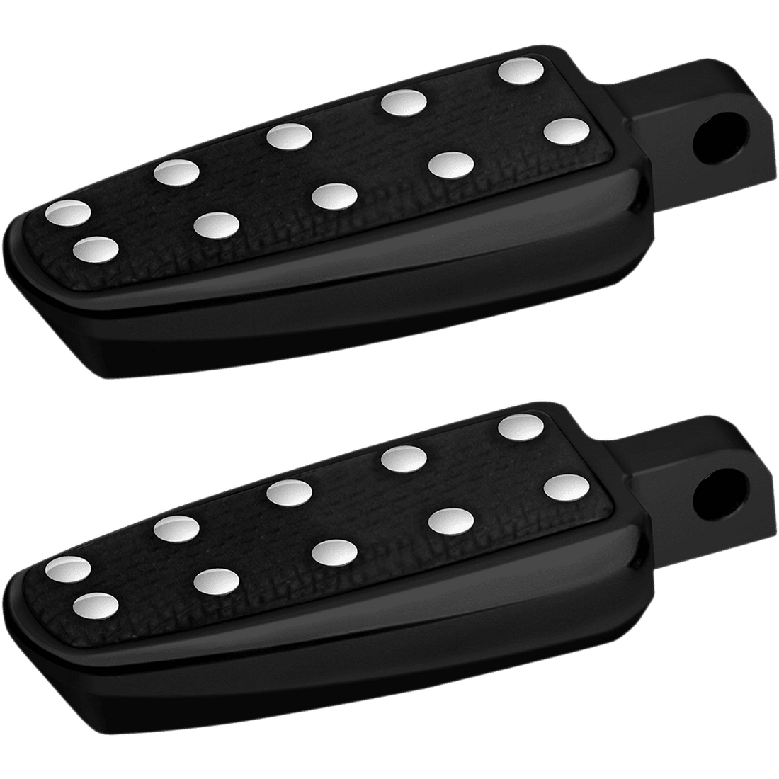 CYCLESMITHS Banana Board Footpegs Male Mount Black with Rivets