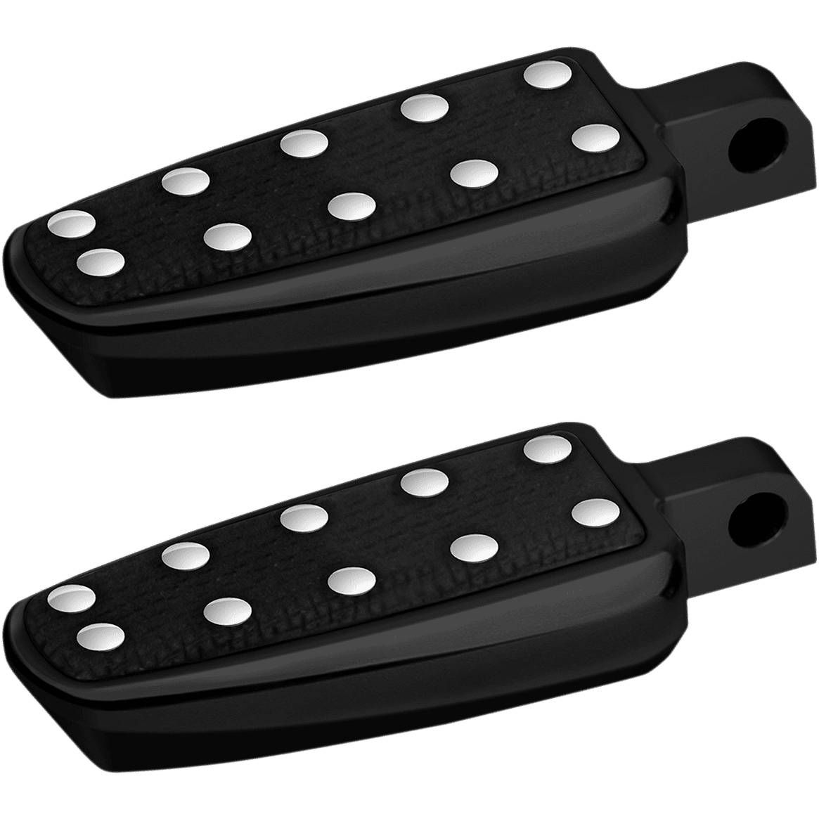 CYCLESMITHS Banana Board Footpegs Male Mount Black with Rivets