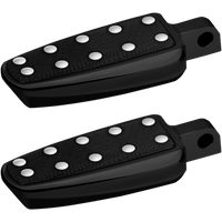 CYCLESMITHS Banana Board Footpegs Male Mount Black with Rivets