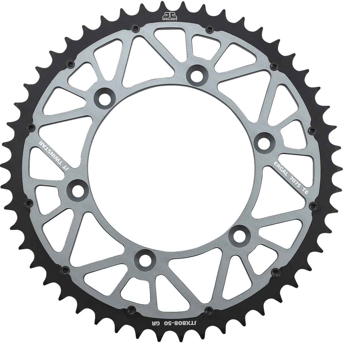 JT SPROCKETS Steel Rear Sprocket Graphite 50 Tooth