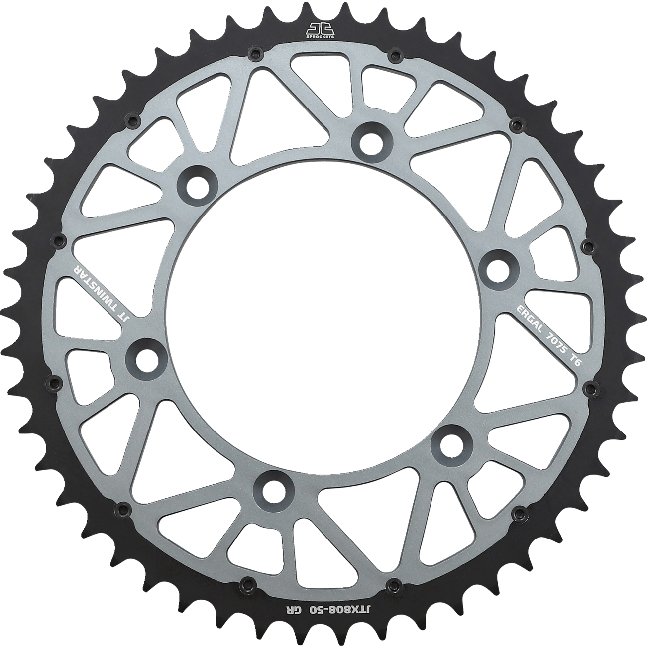 JT SPROCKETS Steel Rear Sprocket Graphite 50 Tooth