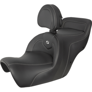 SADDLEMEN Roadsofa™ Seat Carbon Fiber Includes Backrest Black H8807185BR