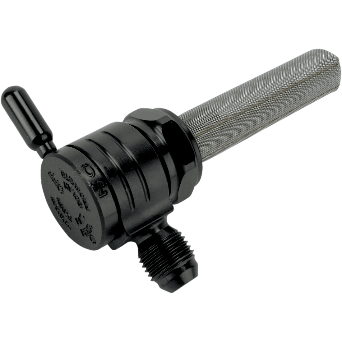 GOLAN PRODUCTS "Click-Slick" Fuel Petcock 6-AN Black 22mm 763126BLK