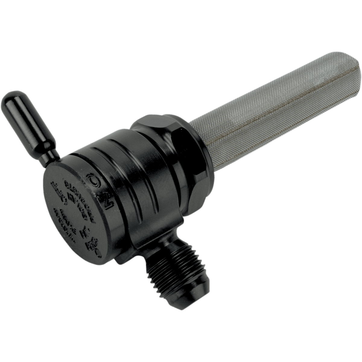 GOLAN PRODUCTS "Click-Slick" Fuel Petcock 6-AN Black 22mm 763126BLK