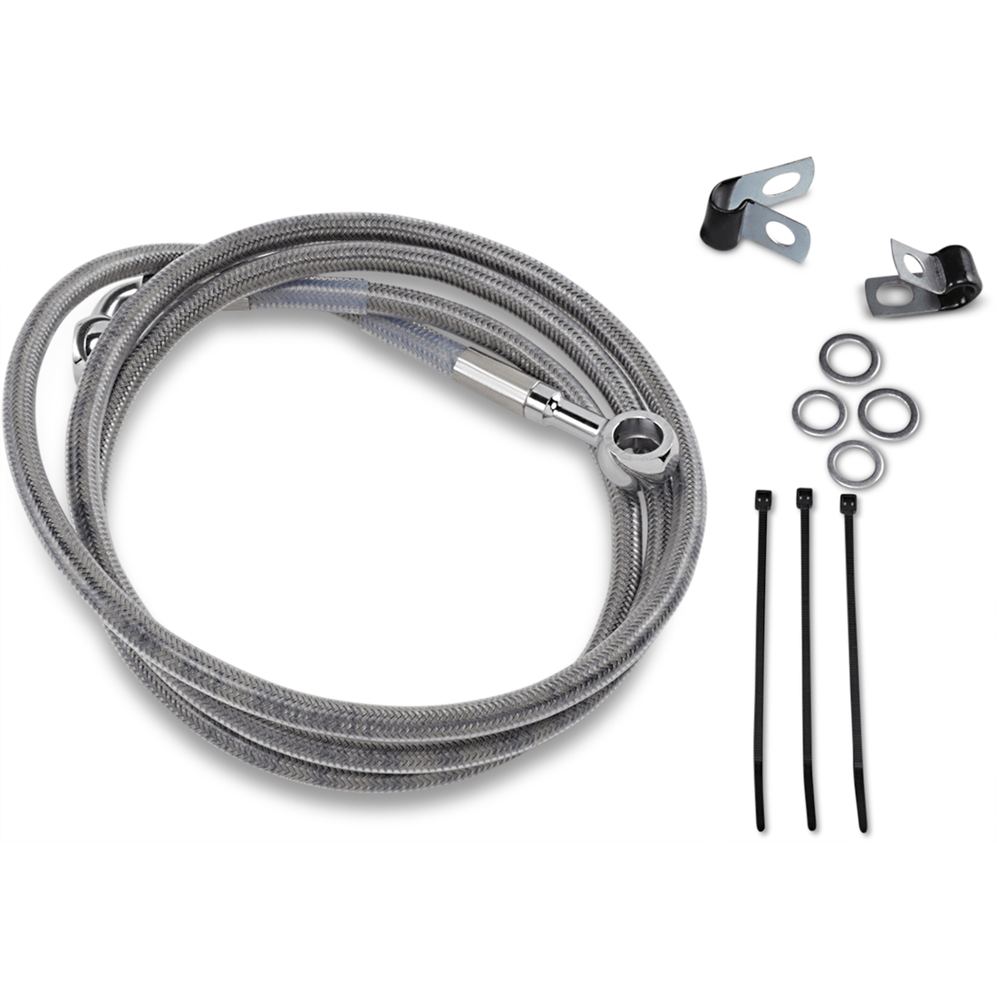 DRAG SPECIALTIES Brake Line Front +8" Stainless Steel