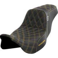 SADDLEMEN Pro Series SDC Performance Seat without Backrest Gold Stitch FLH/FLT '08-'23 SC80807GOL