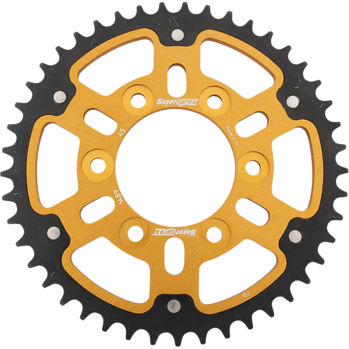 SUPERSPROX Stealth Rear Sprocket 45 Tooth Gold Kawasaki RST148945GLD