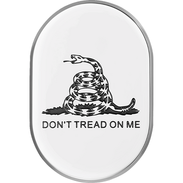 FIGURATI DESIGNS Antenna Cover Left Rear Fender Don't Tread On Me Chrome