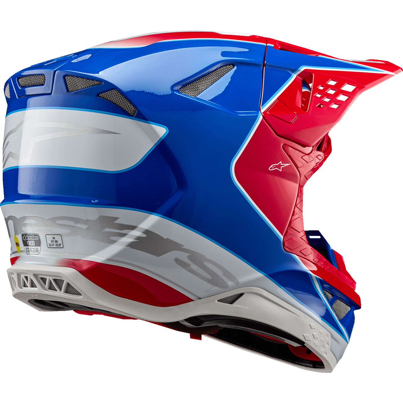 ALPINESTARS Supertech M10 Helmet Aeon MIPS® Gloss Bright Red/Blue Large 83019233017L