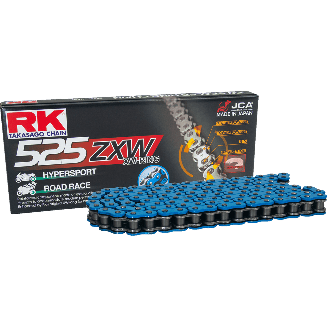 RK 525 ZXW Drive Chain 120 Links Blue BB525ZXW120