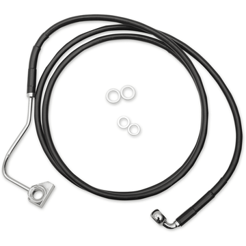 DRAG SPECIALTIES Brake Line Front Upper Black +8"