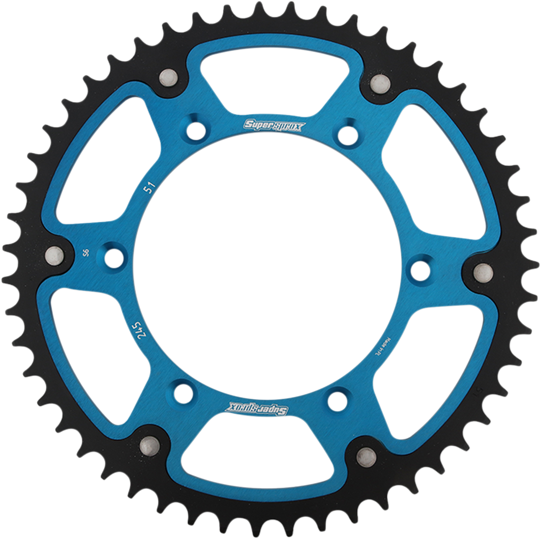 SUPERSPROX Stealth Rear Sprocket 51 Tooth Blue Yamaha RST24551BLU