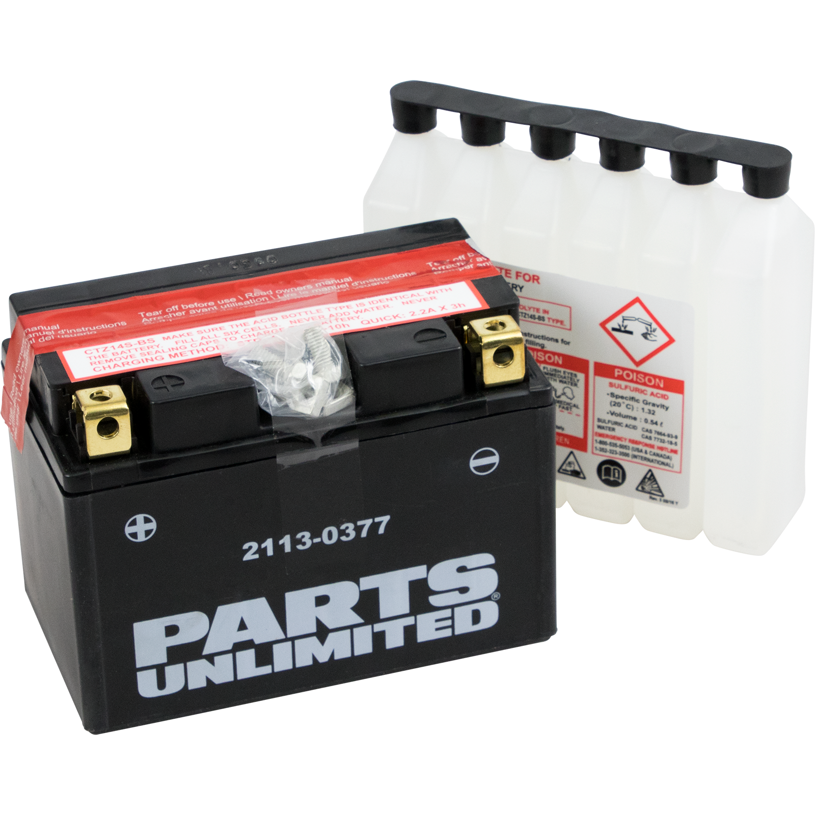 PARTS UNLIMITED AGM Battery YTZ14S-BS