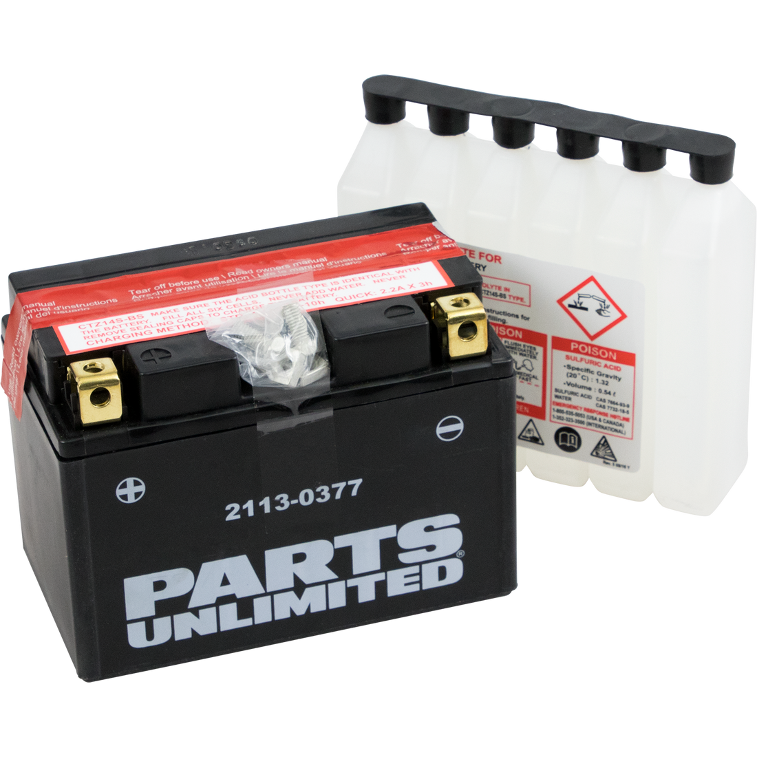 PARTS UNLIMITED AGM Battery YTZ14S-BS