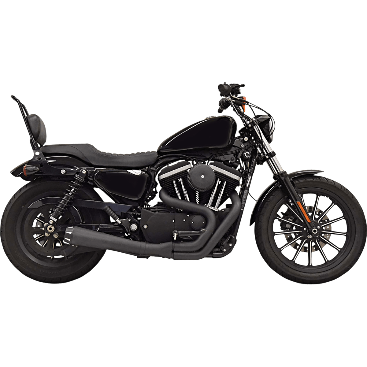 BASSANI XHAUST Road Rage Exhaust Black '04-'20 XL 1X52RB