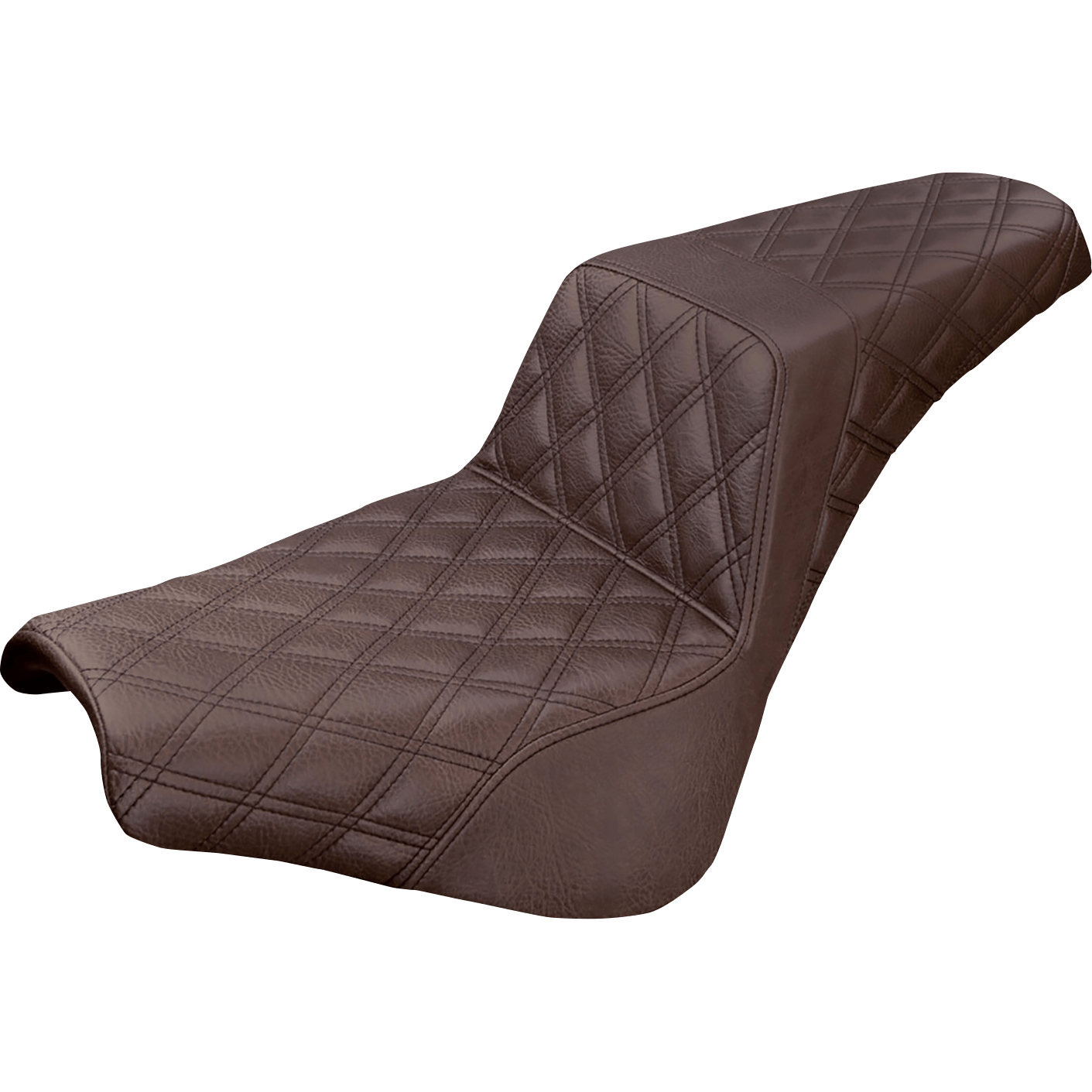 SADDLEMEN Step-Up Seat Full Lattice Stitch Brown 81830175BR