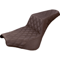 SADDLEMEN Step-Up Seat Full Lattice Stitch Brown 81830175BR