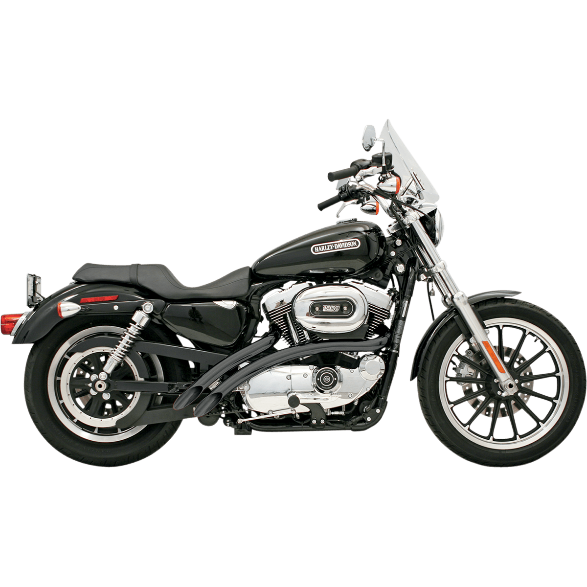 BASSANI XHAUST Radial Sweeper Exhaust Black '86-'03 XL XLFF12B