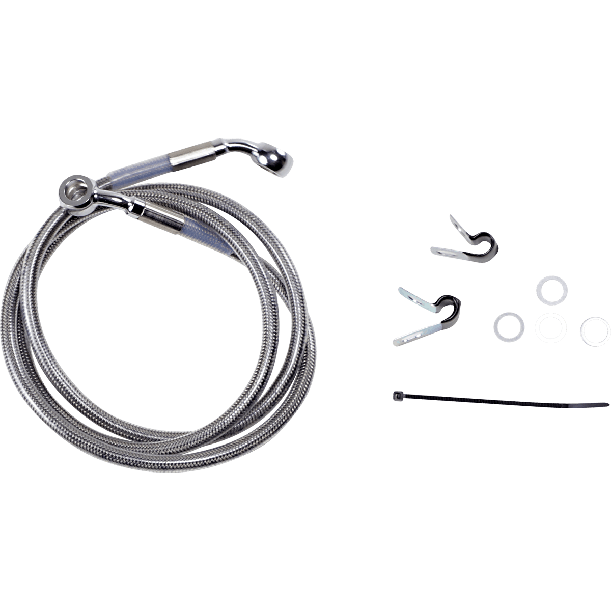 DRAG SPECIALTIES Brake Line Front +6" Stainless Steel XL