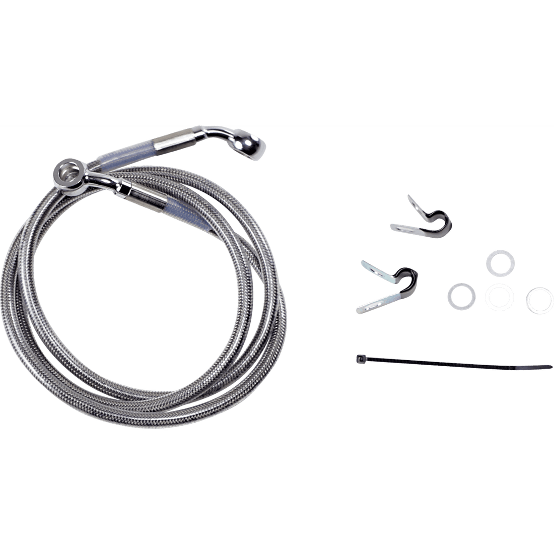 DRAG SPECIALTIES Brake Line Front +6" Stainless Steel XL