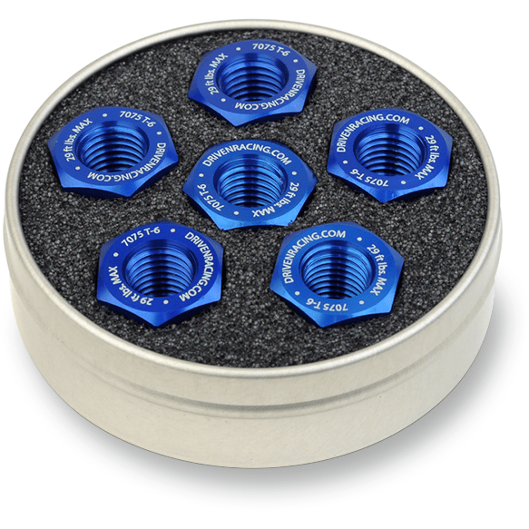 DRIVEN RACING Aluminum Sprocket Nuts Blue M10 x 1.0