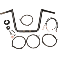 LA CHOPPERS Handlebar and Cable Kit 10" Black LA7312KT161B