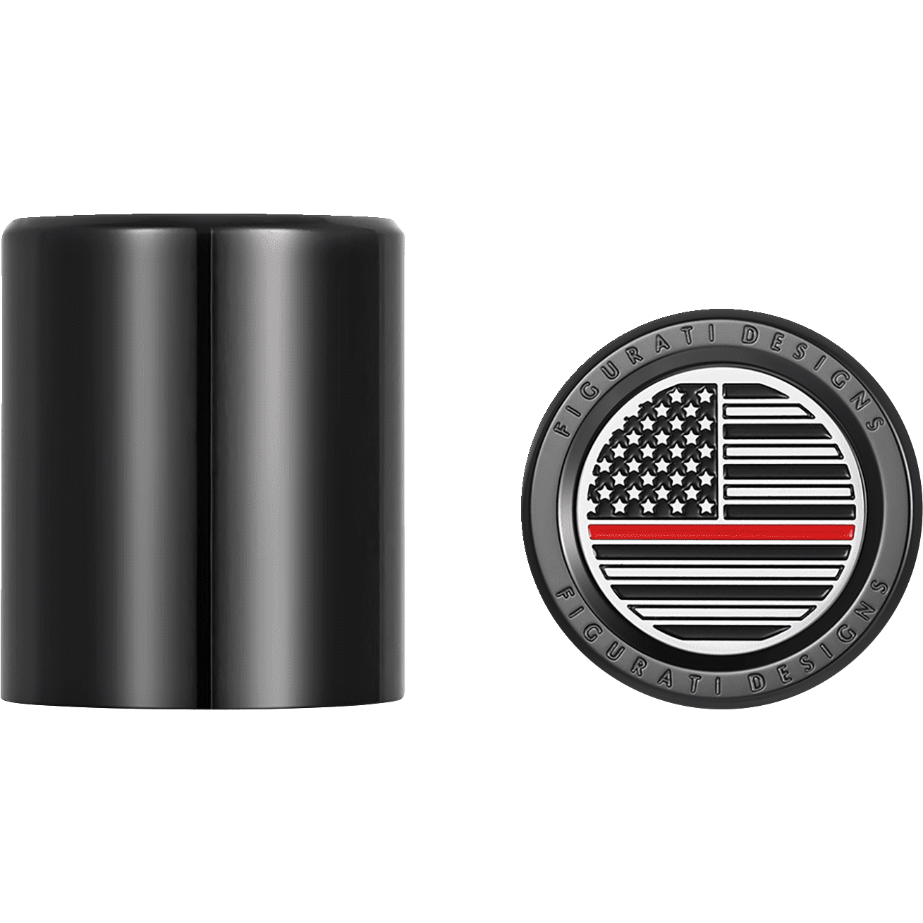 FIGURATI DESIGNS Docking Hardware Covers American Flag Contrast Cut Black FD75DC2730BK