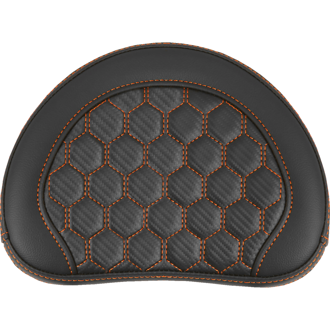 SADDLEMEN RoadSofa™ Sissy Bar Pad Honeycomb Orange Stitching 051349ORA