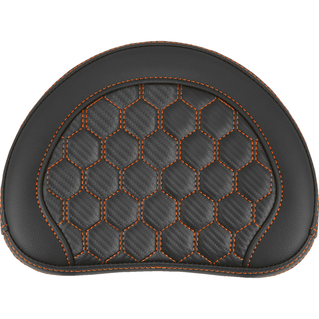 SADDLEMEN RoadSofa™ Sissy Bar Pad Honeycomb Orange Stitching 051349ORA