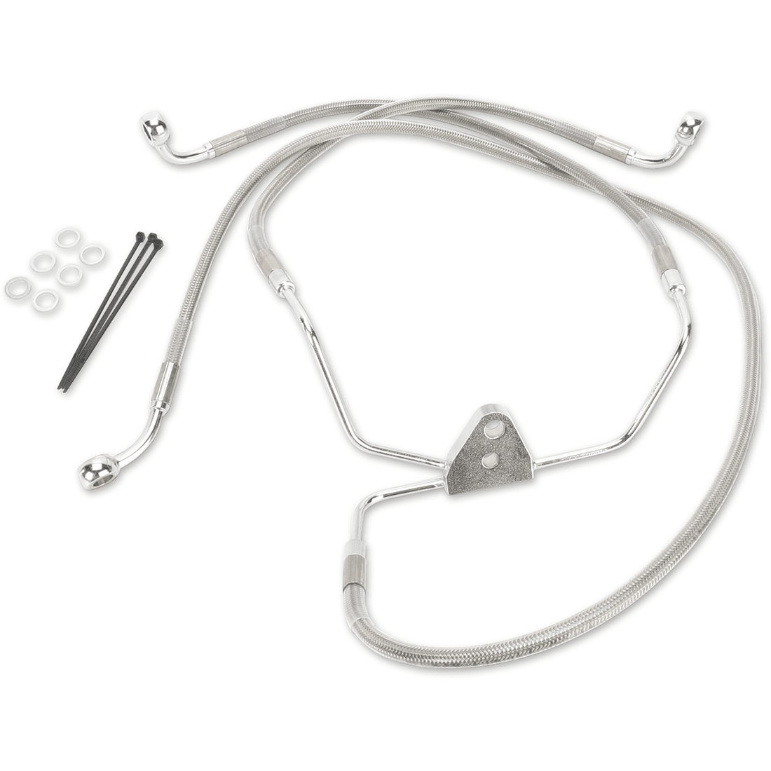 DRAG SPECIALTIES Brake Line Front +10" Touring Stainless Steel