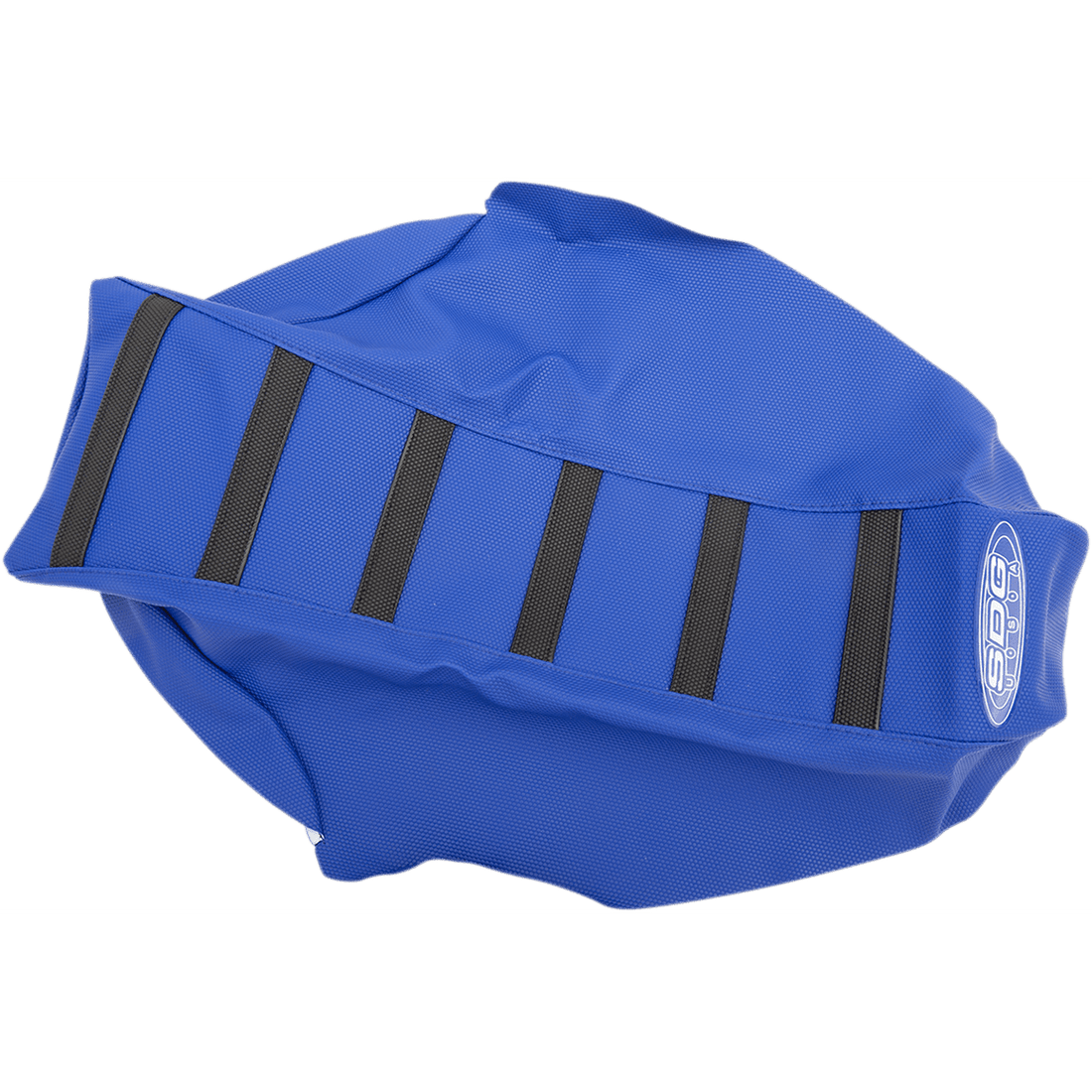 SDG 6-Ribbed Seat Cover Black Ribs/Blue Top/Blue Sides