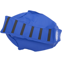 SDG 6-Ribbed Seat Cover Black Ribs/Blue Top/Blue Sides