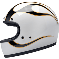 BILTWELL Gringo Helmet Flames White/Black 2XL 1002561506