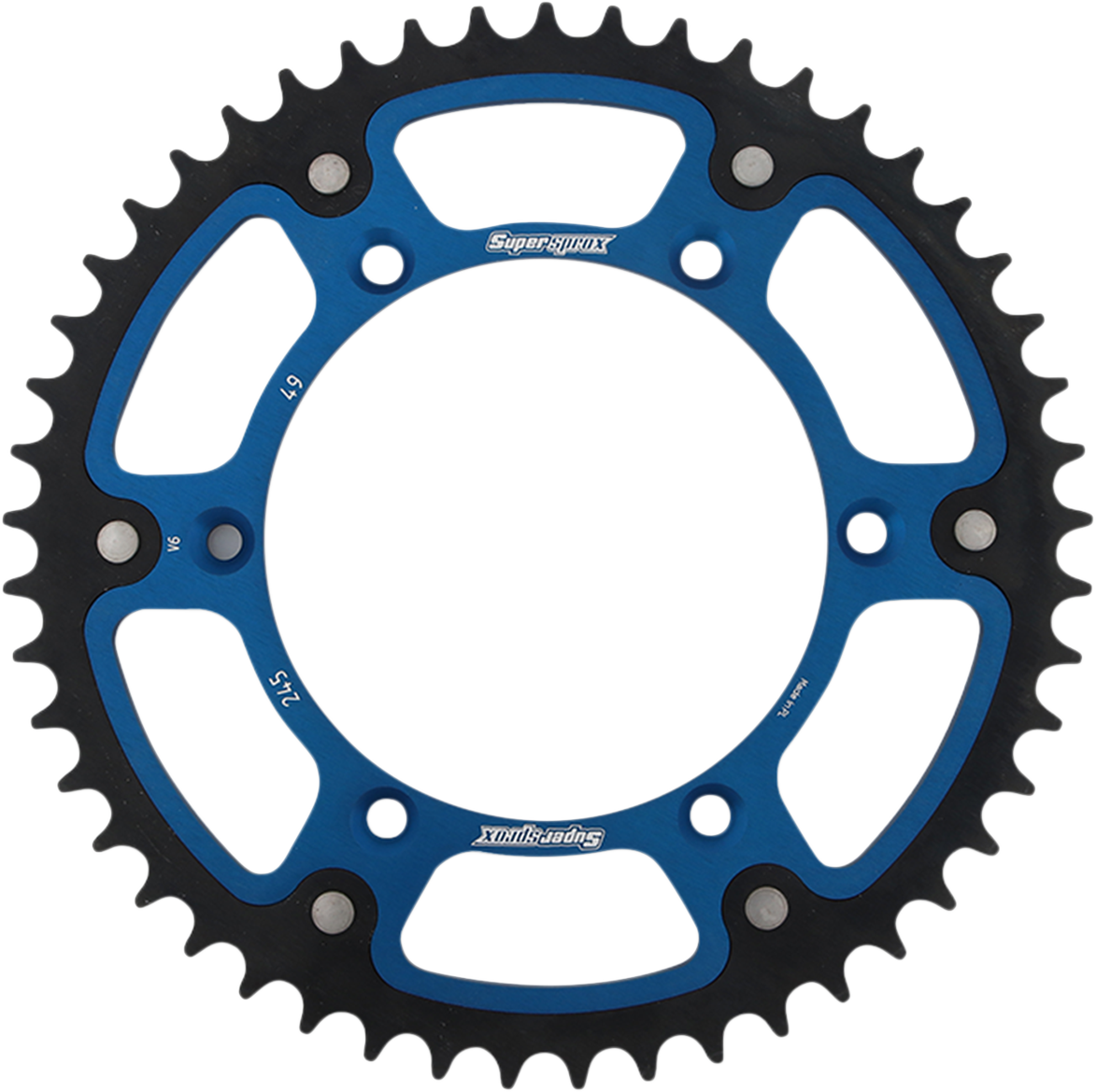 SUPERSPROX Stealth Rear Sprocket 49 Tooth Blue Yamaha RST24549BLU