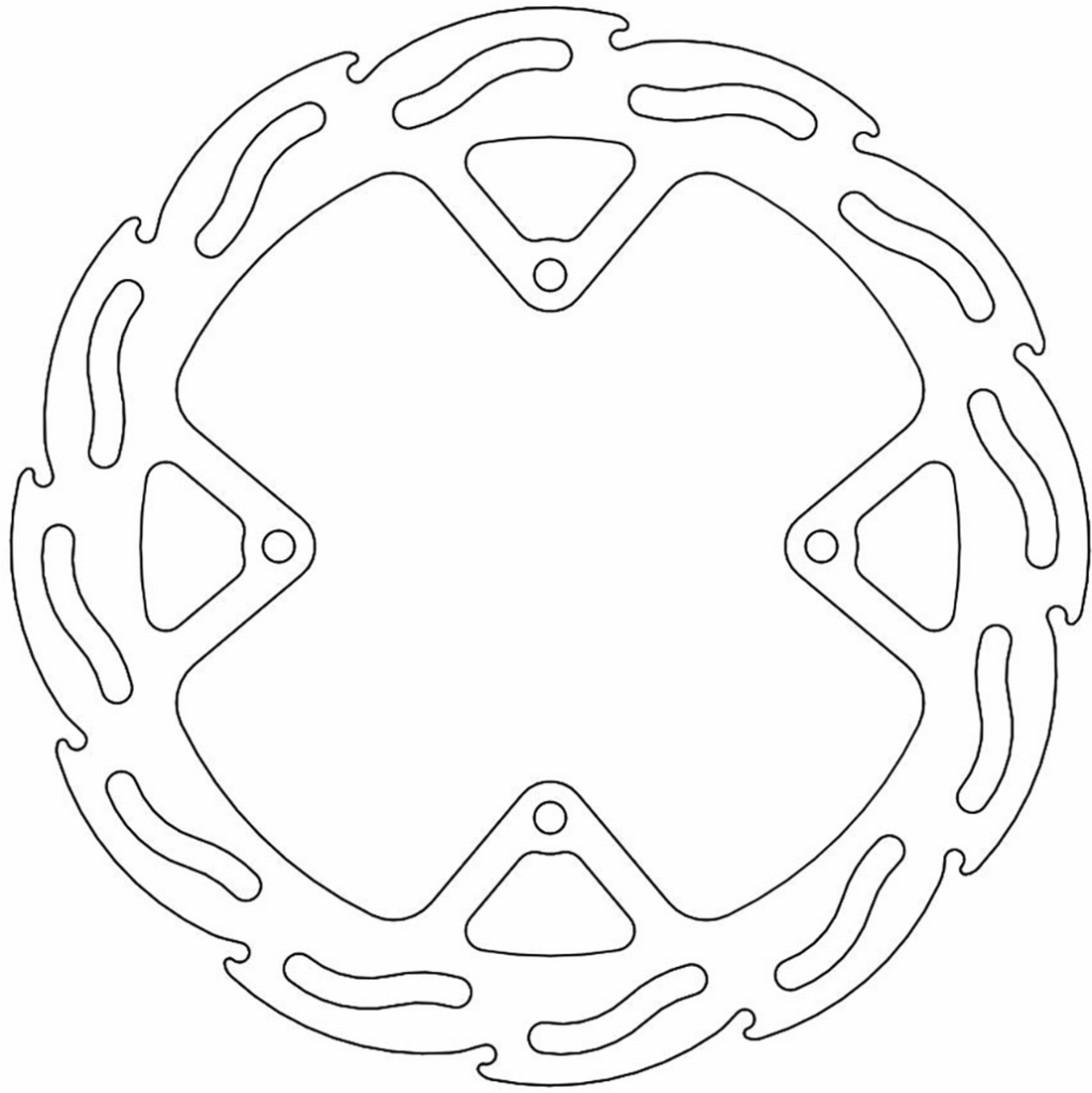 MOTO-MASTER Brake Rotor Front Flame