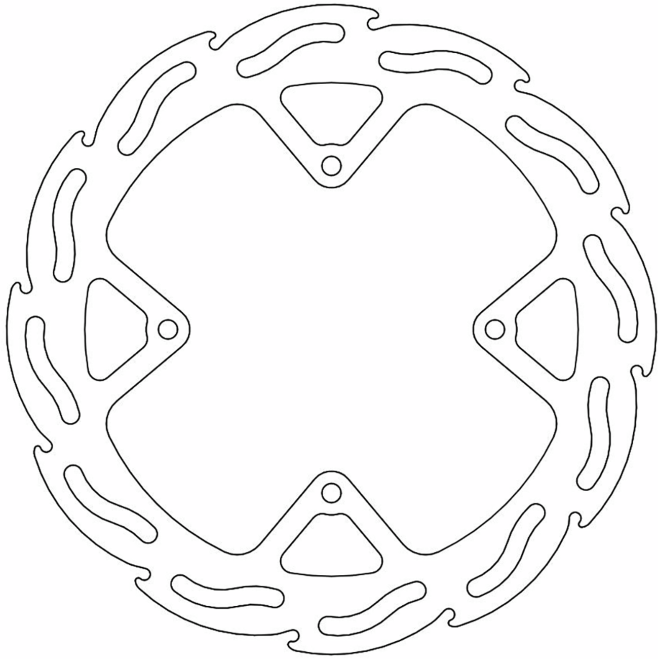 MOTO-MASTER Brake Rotor Front Flame