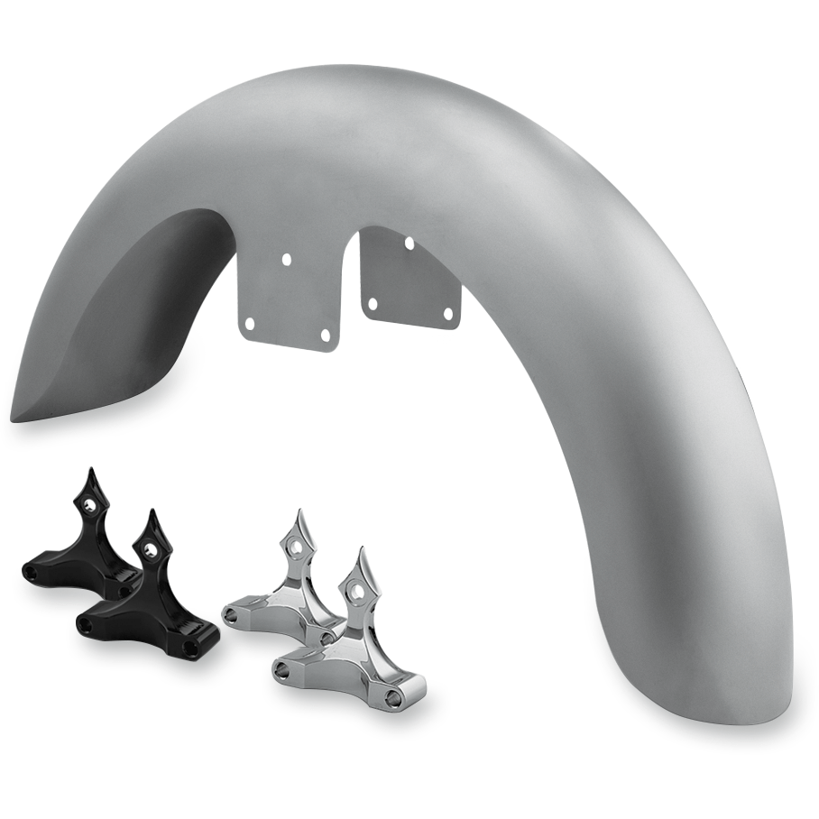 RC COMPONENTS Front Fender Kit with Black Adapters For 26" Wheel 6" W FNDRKT1426B