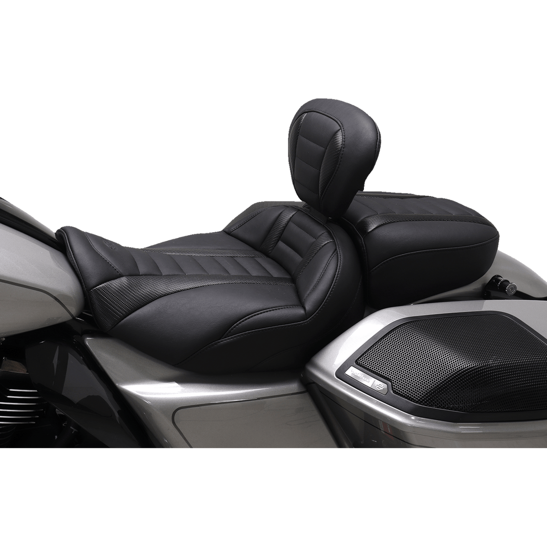 MUSTANG Deluxe Touring Solo Seat Black Stitch FLT/FLH '23-'24 89401