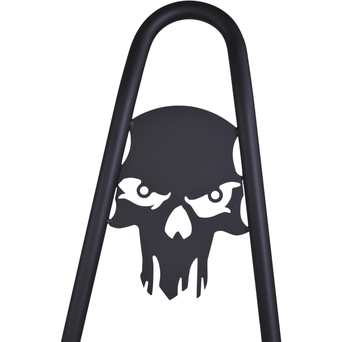 MOTHERWELL One-Piece Sissy Bar Matte Black Skull 156T18MBSK