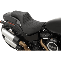 DRAG SPECIALTIES Predator III Seat Double Diamond Black Stitched FXFB/S '18-'22