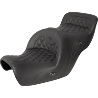 SADDLEMEN RoadSofa™ Seat without Backrest Full Lattice Stitch Black Heated GL1500 '88-'00 H8807182HCT