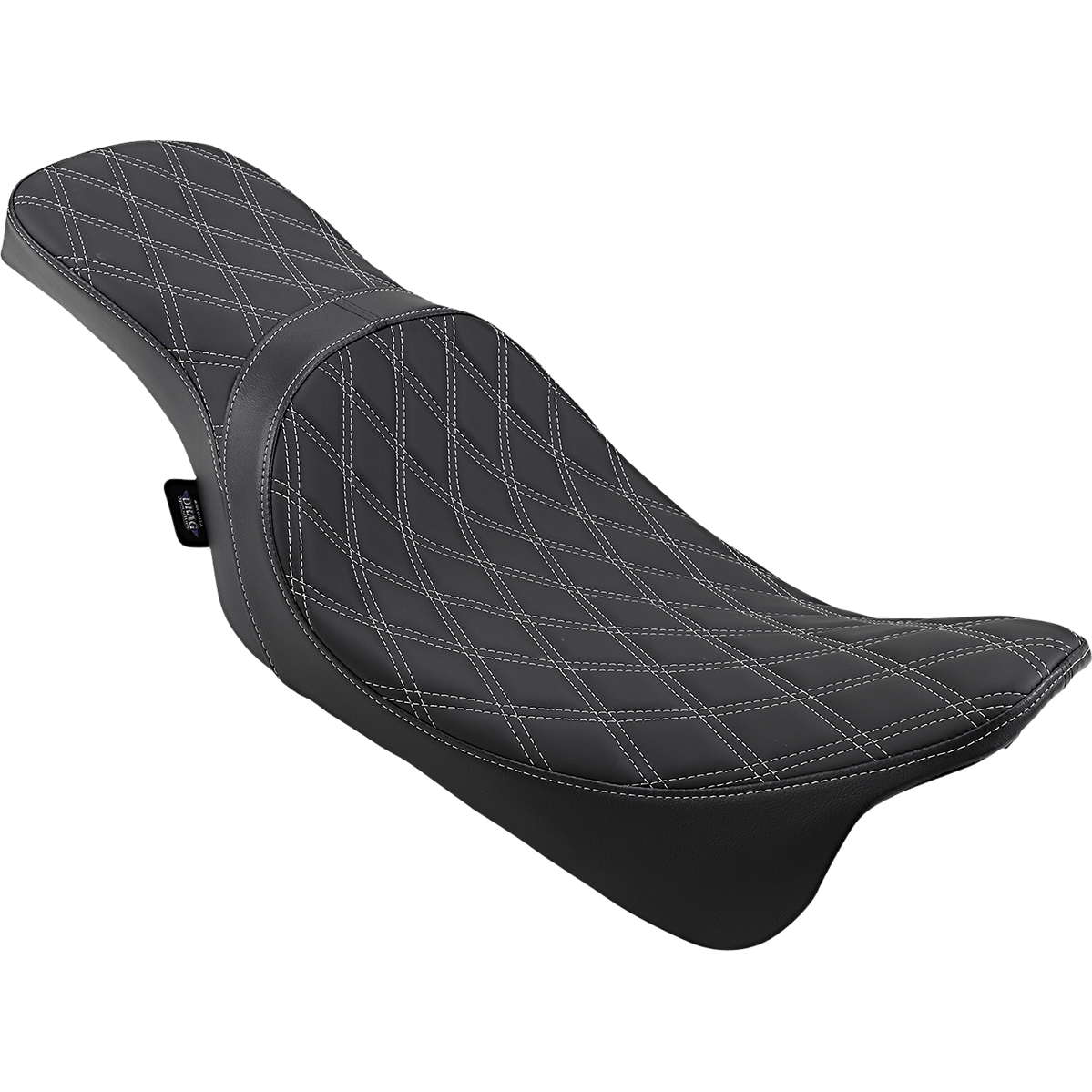 DRAG SPECIALTIES Predator 2-Up Seat Double Diamond Silver Stitching FL '08-'23