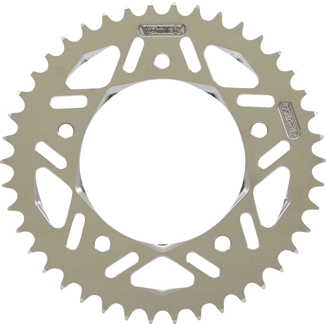 VORTEX Aluminum Sprocket Silver Rear 42 Tooth