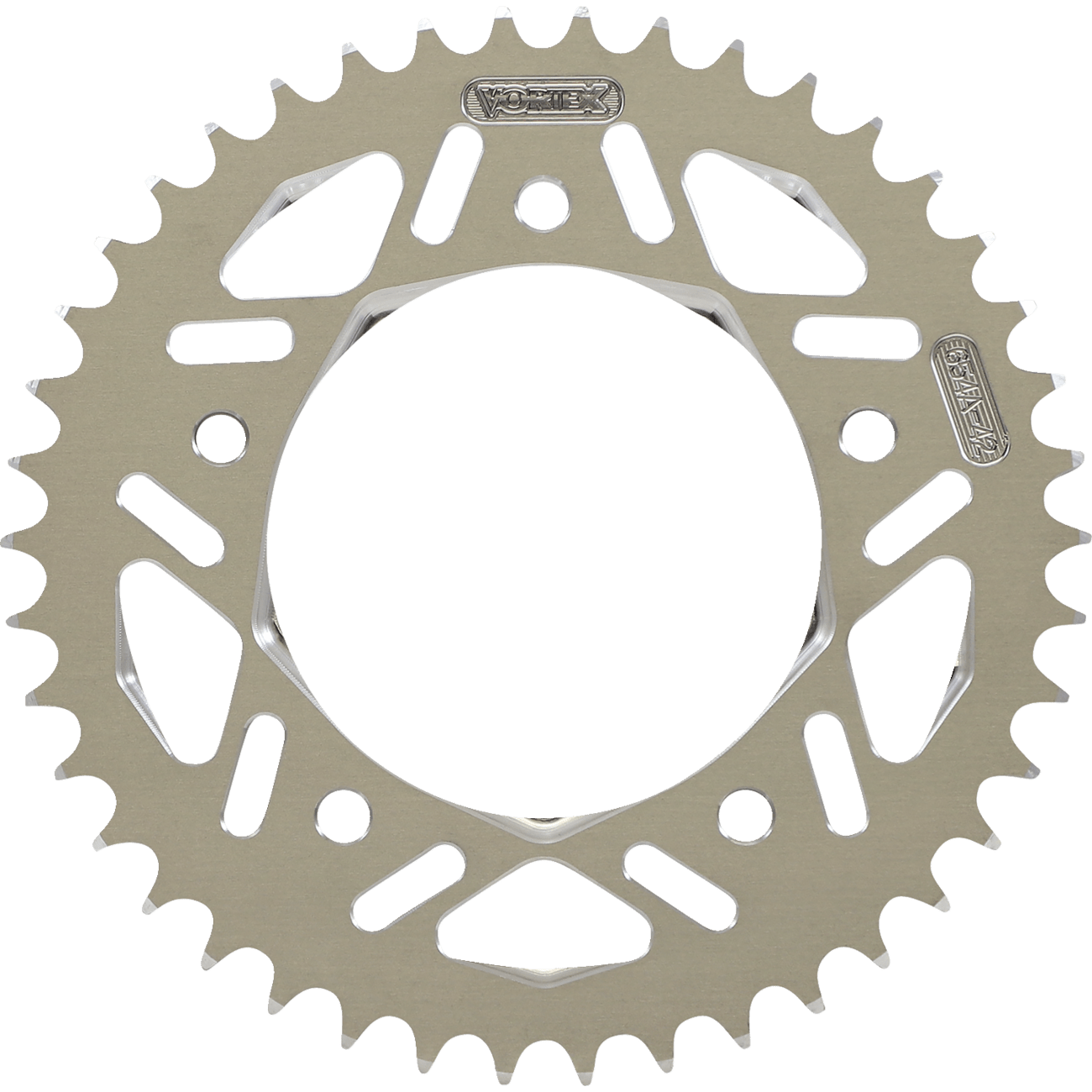 VORTEX Aluminum Sprocket Silver Rear 42 Tooth